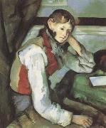 Paul Cezanne Boy with a Red Waistcoat (mk09) oil painting reproduction